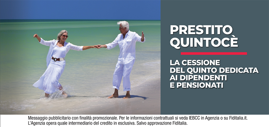 Agenzia CFL Srl Fiditalia | Bologna, Modena, Parma, Piacenza, Reggio Emilia | Cessione del Quinto Quintocè - Un consulente dedicato per i progetti di dipendenti e pensionati. Messaggio pubblicitario con finalità promozionale. Per le informazioni contrattuali si veda IEBCC in Agenzia o su Fiditalia. it. L’Agenzia opera quale intermediario del credito in esclusiva. Salvo approvazione Fiditalia.